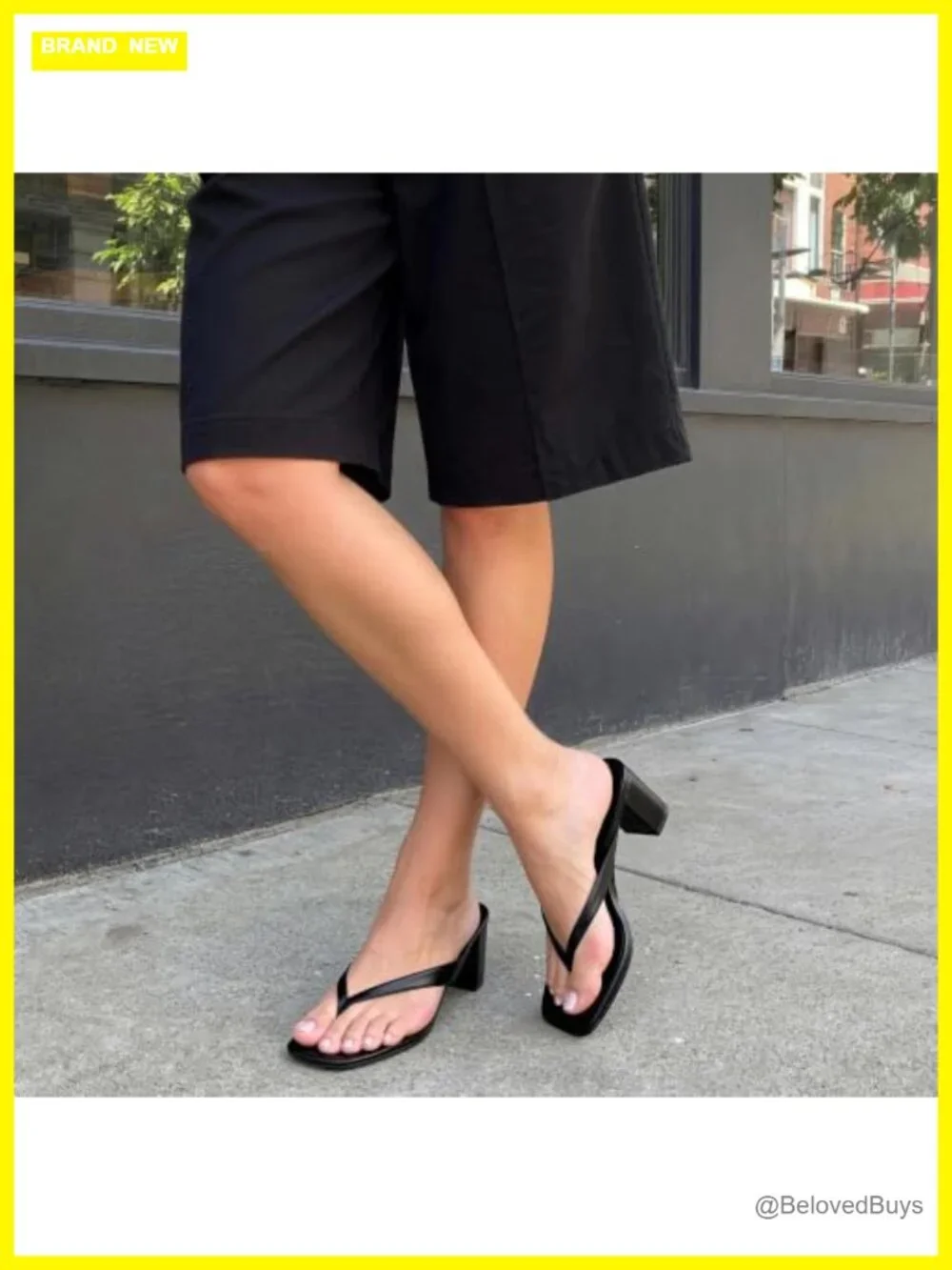 Women's Chunky Low Heel Thong Sandals Square Toe Block Heel Dressy Summer Shoes